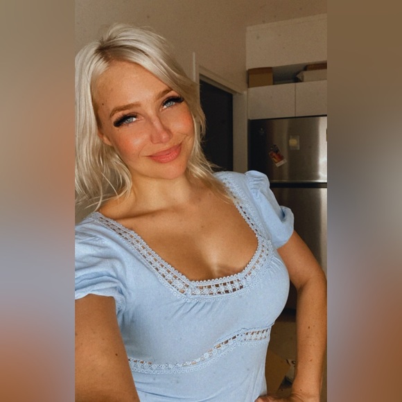 ***SOLD*** 🛌🪡 SBetro Blue Sweetheart Midi Dress 🪡🛌 Size Medium 10 BNWT - Picture 5 of 10